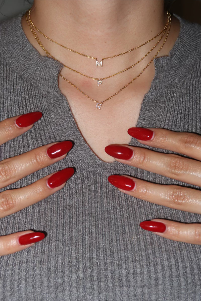 Short 2025 initial necklace