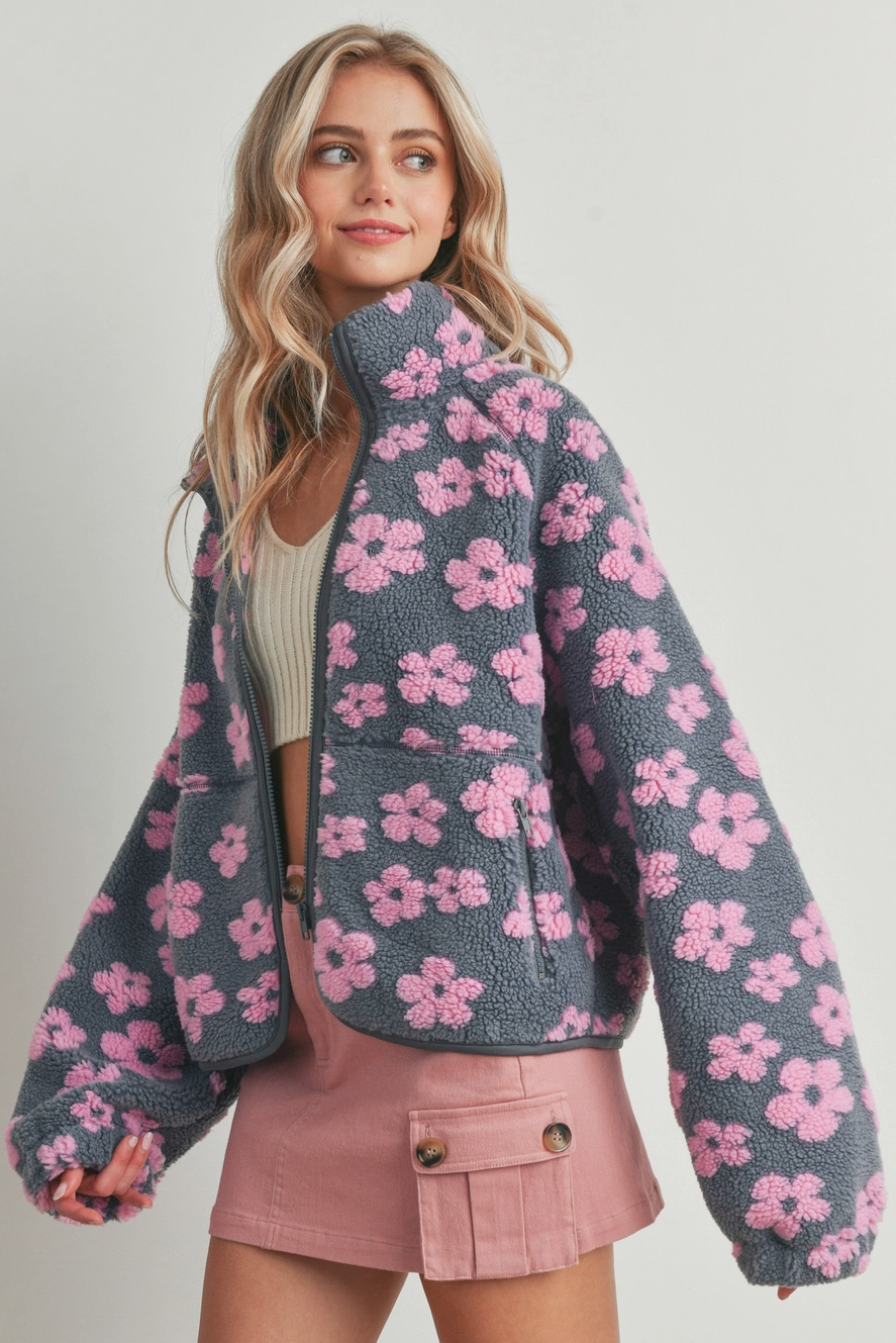 Blush hotsell sherpa jacket