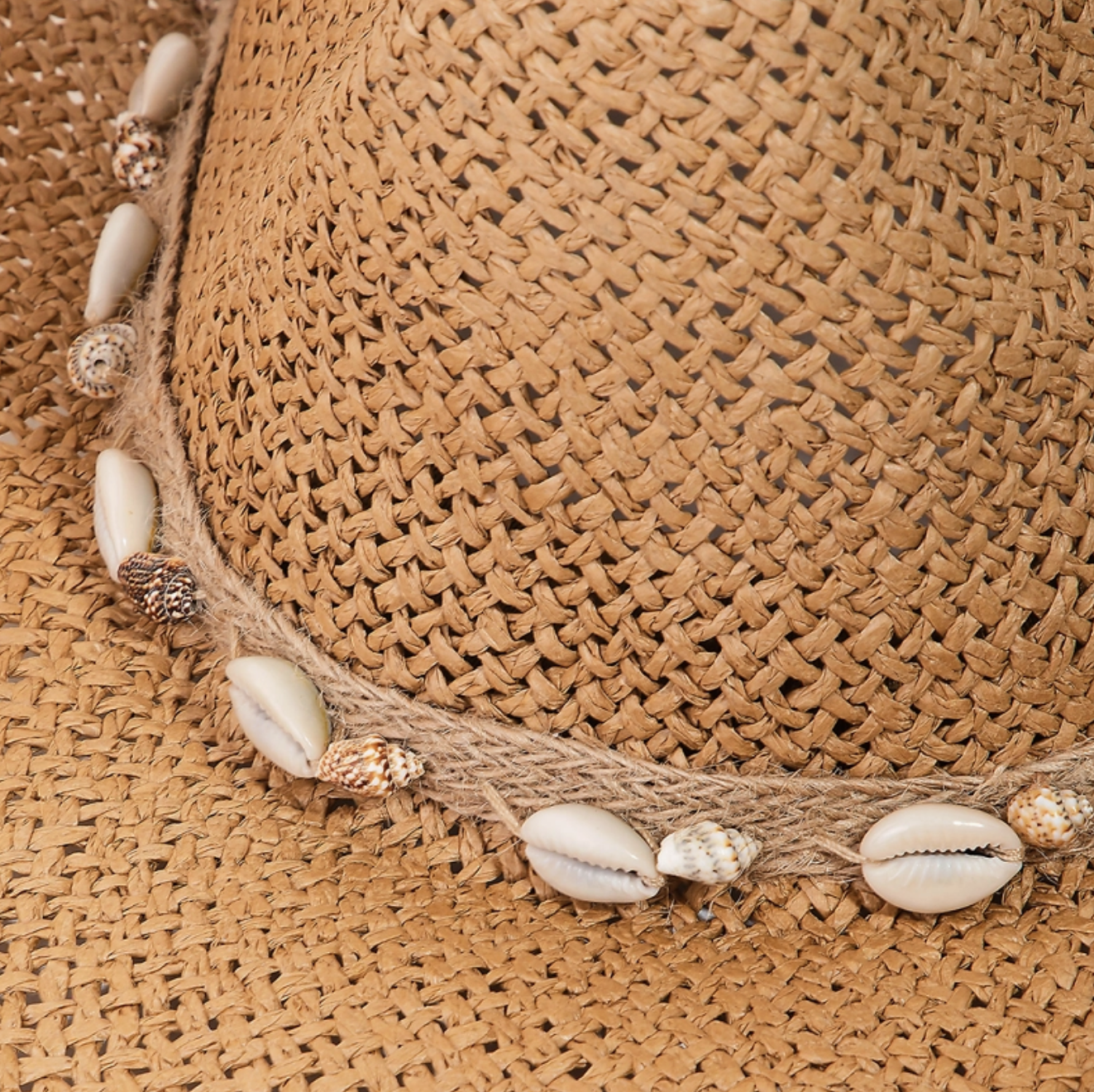 Shell Rope Strap Cowboy Hat