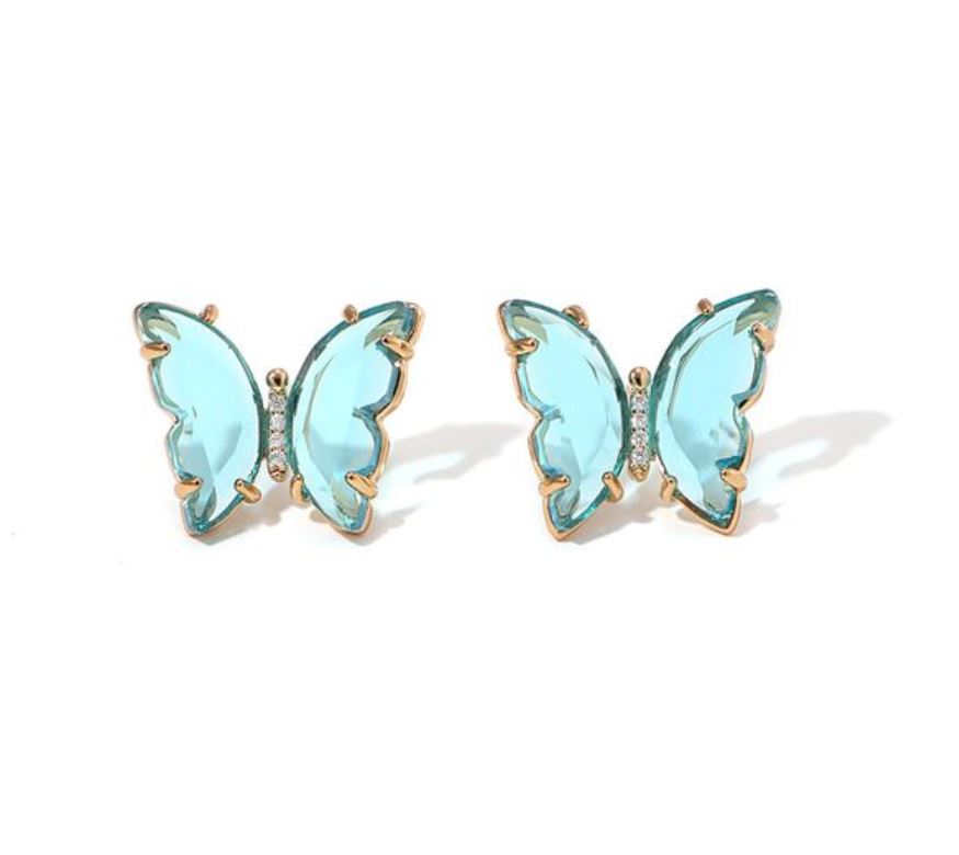 Crystal Butterfly Studs