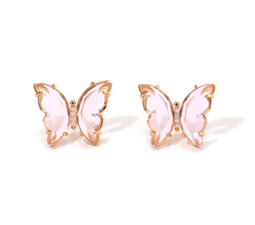 Crystal Butterfly Studs