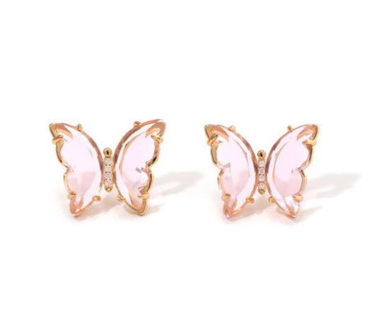 Crystal Butterfly Studs