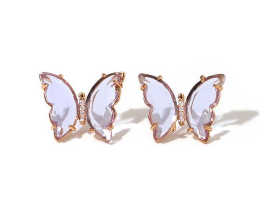 Crystal Butterfly Studs