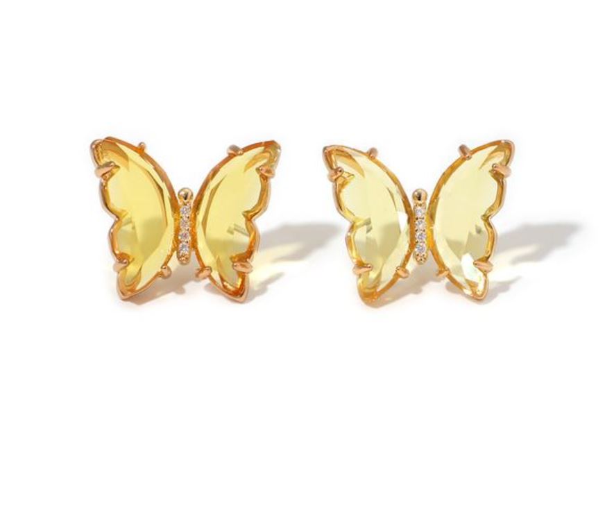 Crystal Butterfly Studs