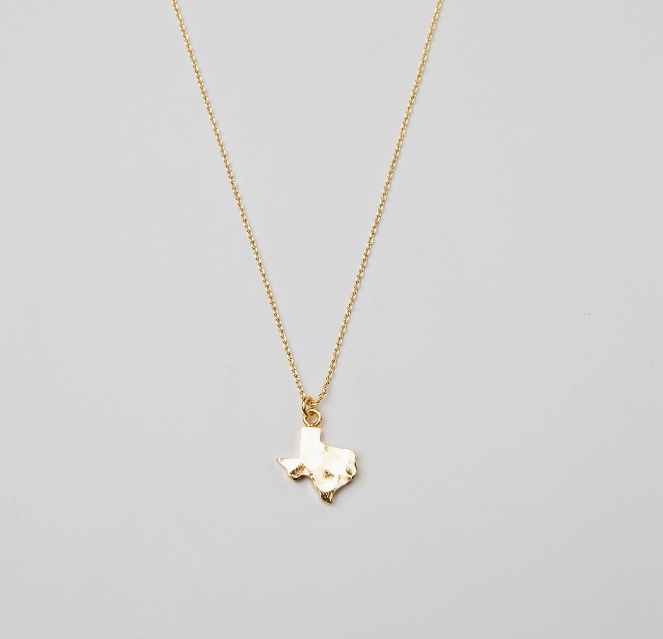 TX Hammered Gold Necklace