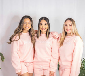 Blush Butterfly Sweatshirt & Shorts