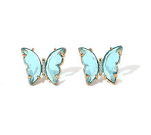 Load image into Gallery viewer, Crystal Butterfly Studs
